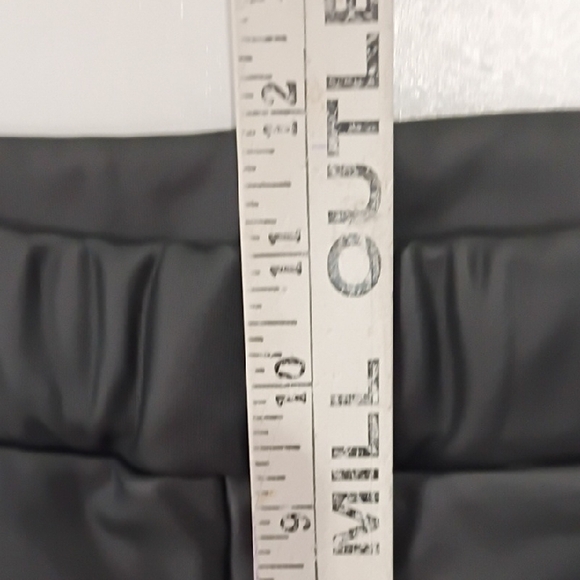 Venti6 Black Faux Leather Leggings Lined Women's Large Stretchy - Picture 5 of 13